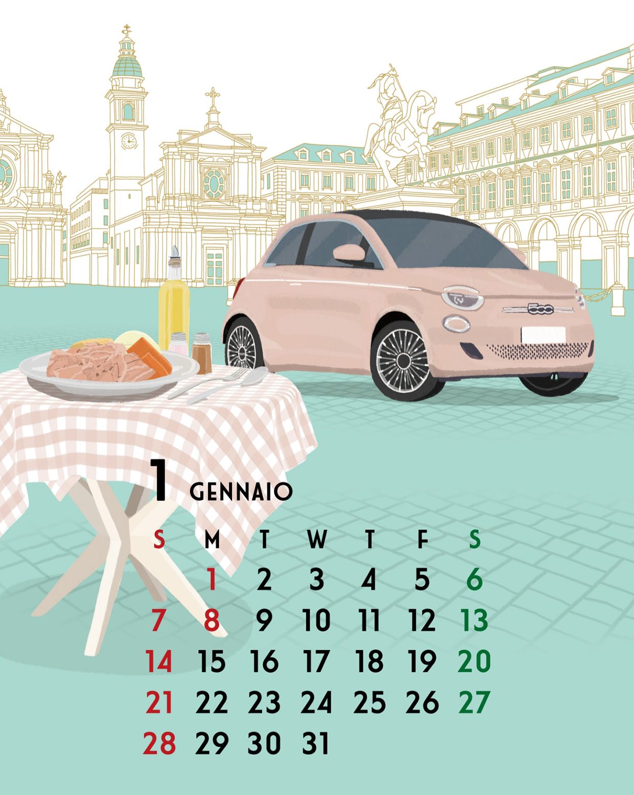 FIAT オリジナル2024年カレンダー